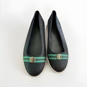 Tommy Hilfiger Navy Flat Boat Shoes Ballet‎ Flats